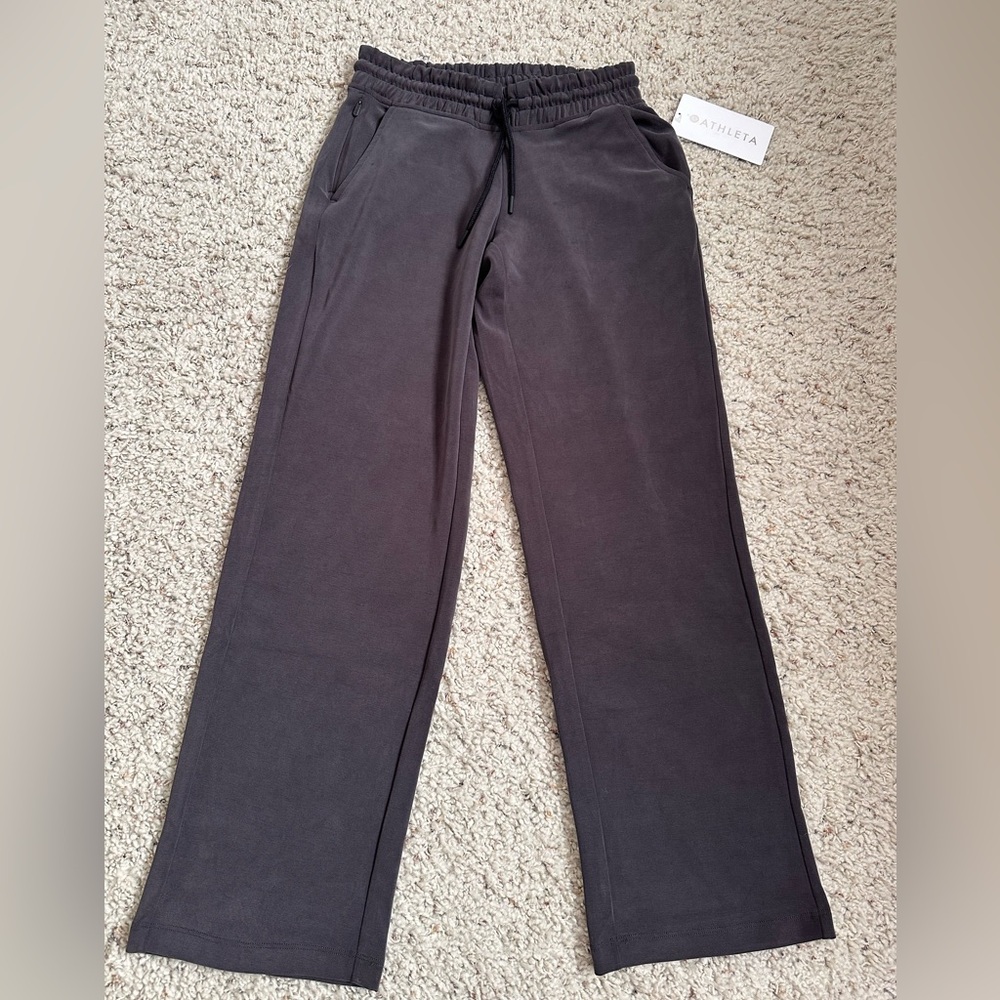 NWT Athleta Seasoft Straight Pants in Black Petite XXS